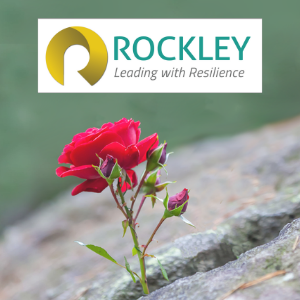 Rockley Logo and Rose with a link to the Leading With Resilience Newsletter signup page